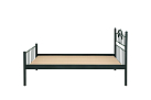 Кровать двойная 42.26-01 Бостон металл черный